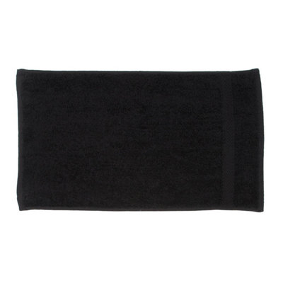 Towel City Luxury Guest Towel Black (One Size) from B&Q