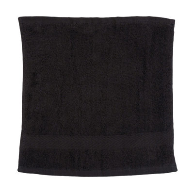 Towel City Unisex Black Luxury Face Towel In - Image 3