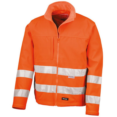 Safe-Guard By Result Unisex Adult Hi-Vis Soft Shell Jacket from B&Q
