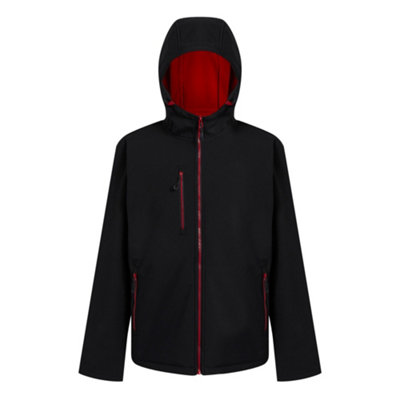  - Regatta Professional Mens 2 Layer Soft Shell Jacket Black/clic Red (3Xl)