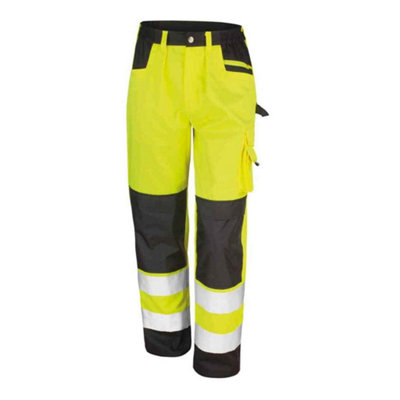 Safe-Guard By Result Unisex Adult Hi-Vis Cargo Trousers Fluorescent Yellow (4Xl) from B&Q