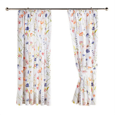 Belledorm Larissa Floral Curtains Multicoloured (54In X 66In) from B&Q