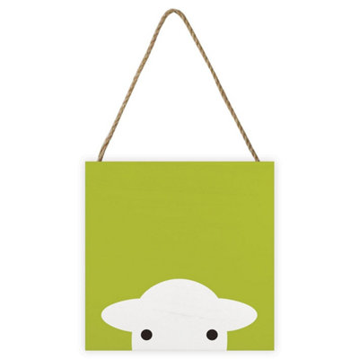 Herdy Peep Wood Plaque Green (20Cm X 20Cm X 2.7Cm) from B&Q