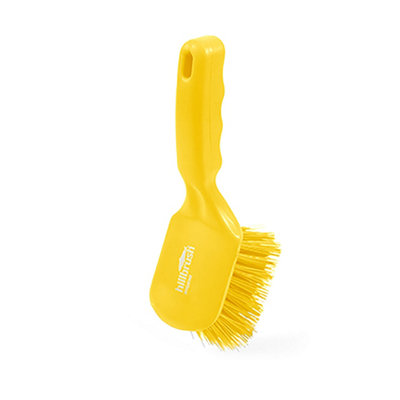 Hillbrush Drs Short Handled Stiff Brush Yellow (254mm) from B&Q