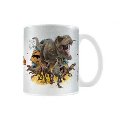 Juric World: Dominion T-Rex Mug White/brown/yellow (One Size) from B&Q