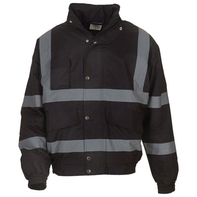 Yoko Unisex Adult Clic Hi-Vis Bomber Jacket from B&Q