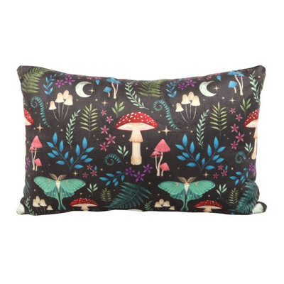 Something Different Unisex Black Dark Forest Rectangular Filled Cushion In - Image 2
