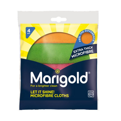B&Q -  Microfibre Cleaning Cloth (Pack Of 4) Multicoloured (One Size)