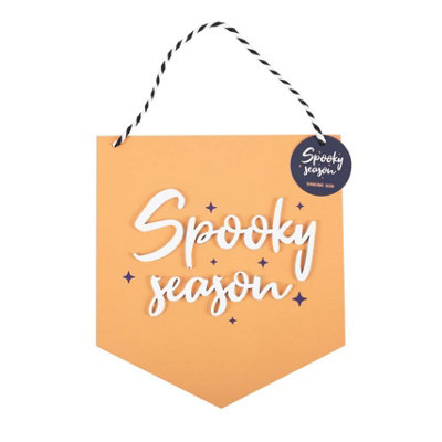  - Something Different Spooky Season Hanging Plaque Orange (One Size)