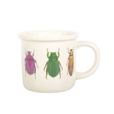 B&Q Something Different Home And Garden Beetle Ceramic Mug Off (One Size) White - B&Q