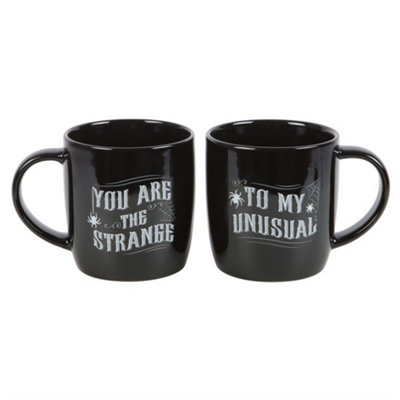 Something Different You Are The Strange To My Unusual Mug Set (Pack Of 2) Black/white (One Size) from B&Q