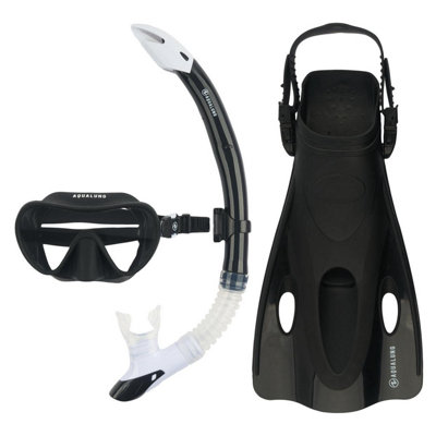 Aquasphere Childrens/kids 2024 Nabul Snorkel Set Black (L-Xl)