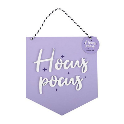 Something Different Hocus Pocus Hanging Sign Purple (One Size) from B&Q