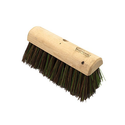 Hillbrush Finest Stiff Yard Broom Head Brown/black (305mm) from B&Q