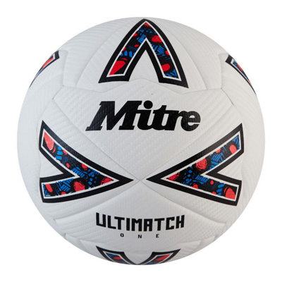  - Mitre Ultimatch One Football White/black/red (5)