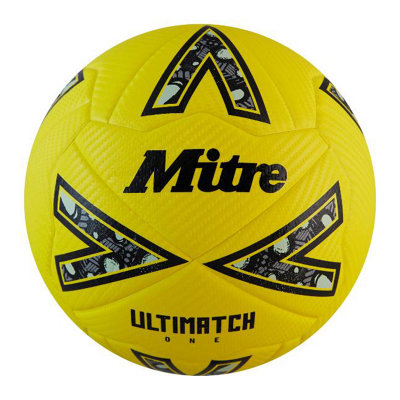  - Mitre Ultimatch One Football Yellow/black/grey (5)