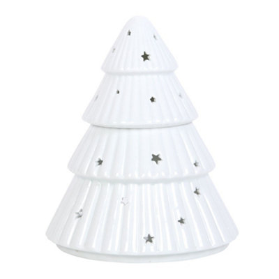B&Q Something Different Christmas Tree Oil Burner (One Size) White - B&Q