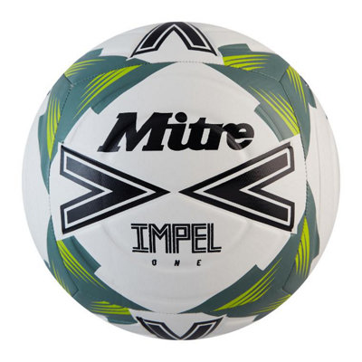  - Mitre Impel One Football White/black/sage (3)