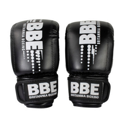  - Bbe Mens Pvc Boxing Gloves Black/white (L-Xl)