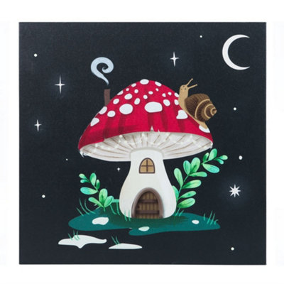 Something Different Gnome Sweet Gnome Canvas Light Up Plaque - Black - Image 3