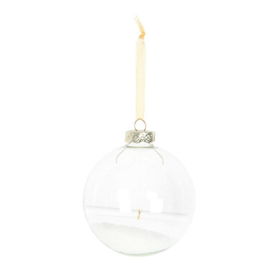  - Something Different Christmas Wish Gl Hanging Bauble Transparent (One Size)