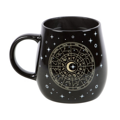 Something Different Astrology Wheel Heat Changing Mug Black (One Size) from B&Q