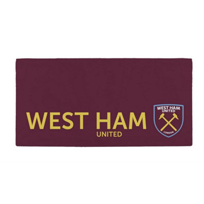 B&Q West Ham United Fc Towel Claret/ (One Size) Gold
