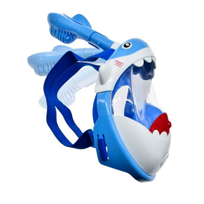  - Swimtech Childrens/kids Full Face Snorkel Blue/white (Xs)