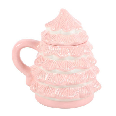 Something Different Unisex Pink Christmas Tree Mug In - Image 3