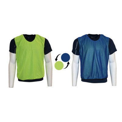  - Precision Childrens/kids Plain Mesh Reversible Training Bib Yellow/royal Blue (2-3 Years)