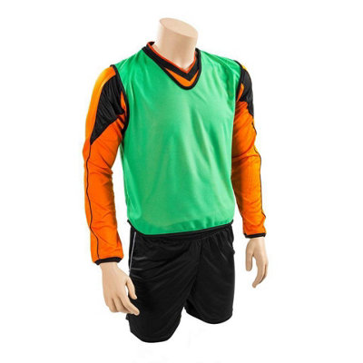  - Precision Unisex Adult Plain Mesh Training Bib Green (15 Years)