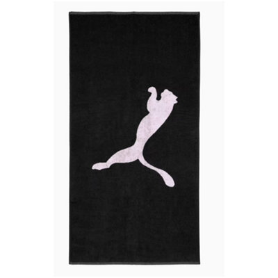Puma Black/White Team Logo Microfibre Towel - 100Cm X 50Cm - 80% Polyester/20% Polyamide - Image 4