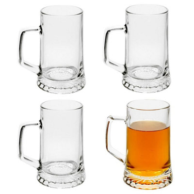 Urbn-Living Bormioli Rocco 500Ml Stern Drinking Glass Tankard Glasses Mug Set Of 4 from B&Q