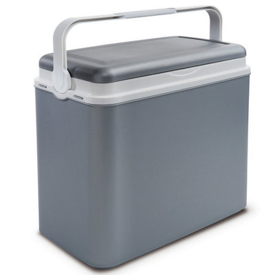 Urbn-Living Urbnliving Large 24 Litre Cooler Box Camping Beach Lunch Picnic Insulated Food Ice Packs Grey