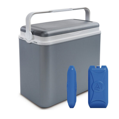 Urbn-Living Urbnliving Large 24 Litre Grey Cooler Box Camping Beach Lunch Picnic Insulated Food Ice Packs from B&Q
