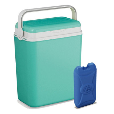 Urbn-Living Urbnliving 38Cm Height Large 12Litre Cooler Box Camping Beach Lunch Picnic Insulated Food Ice Packs Turquoise With Ice Pack from B&Q