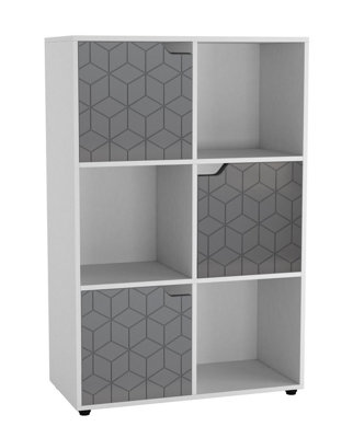 Urbn-Living 6-Cube Shelving Unit With Geo Doors from B&Q