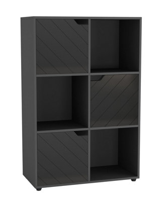 Urbn-Living 6-Cube Shelving Unit With Lined Doors from B&Q