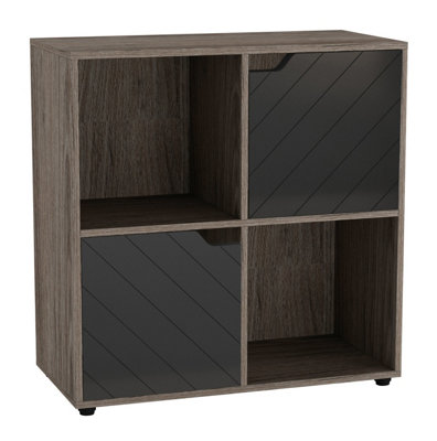Urbn-Living 4 -Cube Shelving Unit With Lined DoorsSquare from B&Q