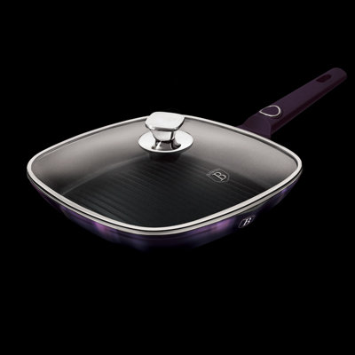 Urbn-Living Berlinger Haus 28Cm Square Purple Eclipse With Lid Grill Frying Pan from B&Q
