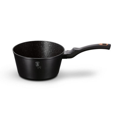 Urbn-Living Berlinger Haus 16Cm Non Stick Saucepan Cookware Induction Hob Cooking Pots Pan Black Rose from B&Q