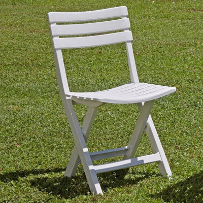 Urbn-Garden Urbngarden 79Cm Height 4 Pcs Collapsible Outdoor Folding White Garden Chairs Camping Patio Lounge from B&Q