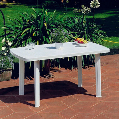 Urbn-Living Urbnliving 72Cm Height Large Rectangle Collapsible Garden Table Plastic Patio Deck Furniture Outdoor from B&Q