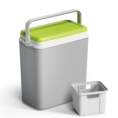 Urbn-Living Urbnliving 47Cm Height 29 Ltr Large Thermal Cooler Freezer Insulated Cool Ice Box Picnic Beach Camping Colour Grey & Green from B&Q