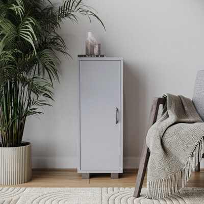 Urbn-Living Urbnliving 80Cm Height Single Grey Door 3-Tier Cabinet from B&Q