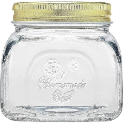 Urbn-Living Urbnliving 300Ml Home Made Food Storage Glass Jar With Gold Lid from B&Q