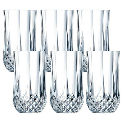 Urbn-Living Urbnliving 360Ml Eclat Cristal D'arques Hi-Ball Tumbler Glass Set Of 6 from B&Q