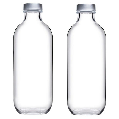 Urbn-Living Urbnliving 500Ml Reusable Clear Glass Water Bottle Set Of 2
