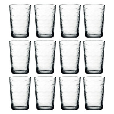 Urbn-Living Urbnliving 10Cm Height Modern Clear Drinking Glass Set Of 12 from B&Q