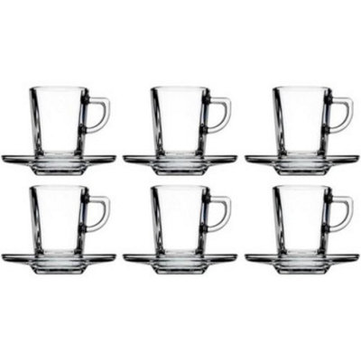Urbn-Living Urbnliving 7Cm Height Espresso Cup & Saucer Set Of 6 from B&Q